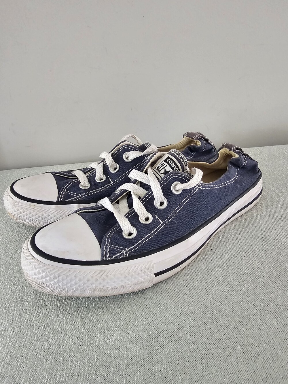CONVERSE All Star Shore Line Womens Navy Blue Slip On Elastic Back Sneakers